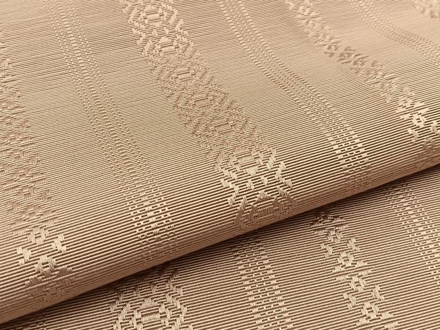 平和屋着物●本場筑前博多織　八寸名古屋帯　献上　灰桜色　三越扱い　正絹　逸品　BAAV2768hj 平和屋着物○本場筑前博多織 八寸名古屋帯 献上 灰桜色 三越扱い