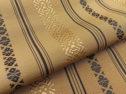 平和屋着物●本場筑前博多織 八寸名古屋帯 献上 桑染色 正絹 逸品 未使用 BAAV2769hj