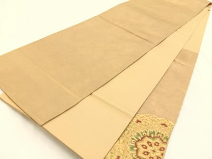 平和屋着物◎太鼓柄袋帯 唐織 正倉院 金糸 引箔 正絹 逸品 BAAV2776hj