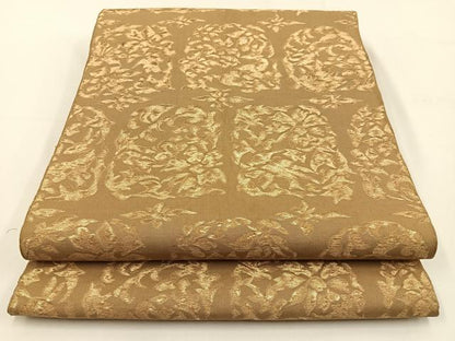 平和屋着物◎六通柄袋帯 花兎 金糸 正絹 逸品 BAAV2778hj