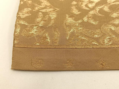 平和屋着物◎六通柄袋帯 花兎 金糸 正絹 逸品 BAAV2778hj