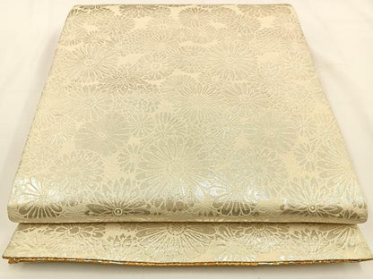 平和屋着物◎両面　全通柄袋帯　市松正倉院文　金銀糸　正絹　逸品　BAAV2807hj