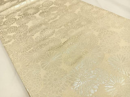平和屋着物◎両面　全通柄袋帯　市松正倉院文　金銀糸　正絹　逸品　BAAV2807hj