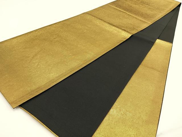 平和屋着物◎六通柄袋帯 霞文 金糸 引箔 正絹 逸品 BAAV2818hj