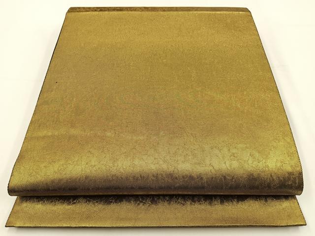 平和屋着物◎六通柄袋帯 霞文 金糸 引箔 正絹 逸品 BAAV2818hj