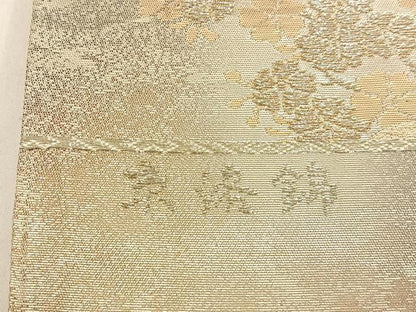 平和屋着物◎六通柄袋帯 風景文 京洛錦 金銀糸 二重引箔 正絹 逸品 BAAV2835hj
