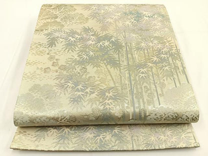 平和屋着物◎両面 六通柄袋帯 錦袋嵯峨野 金銀糸 正絹 逸品 BAAV2848hj