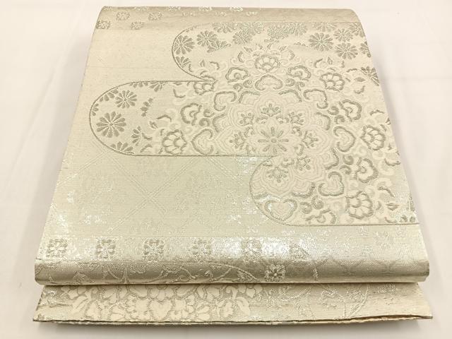 平和屋着物◎両面 六通柄袋帯 錦袋嵯峨野 金銀糸 正絹 逸品 BAAV2848hj