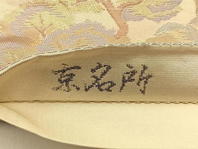 平和屋着物◎六通柄袋帯　京風景御所の庭　プラチナ箔使用　正絹　逸品　AABI0923yx 平和屋着物◎六通柄袋帯 京風景御所の庭 プラチナ箔使用 正絹 逸品