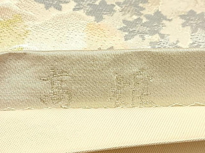 平和屋着物◎六通柄袋帯 高雄 渡橋風景文 金銀糸 正絹 逸品 BAAV2865hj