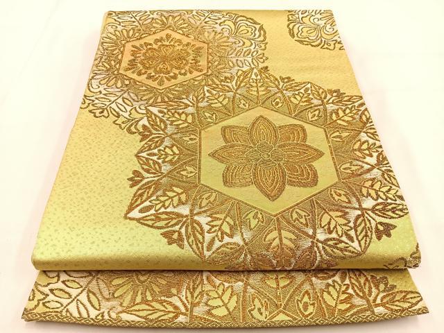 平和屋着物◎六通柄袋帯　宝相華　金銀糸　正絹　逸品　BAAV2920hj