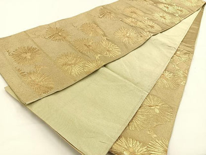 平和屋着物◎六通柄袋帯 松 金糸 正絹 逸品 BAAV2981hj