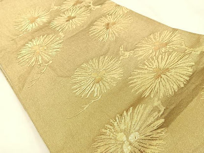 平和屋着物◎六通柄袋帯 松 金糸 正絹 逸品 BAAV2981hj