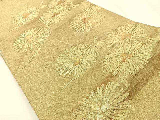 平和屋着物◎六通柄袋帯 松 金糸 正絹 逸品 BAAV2981hj