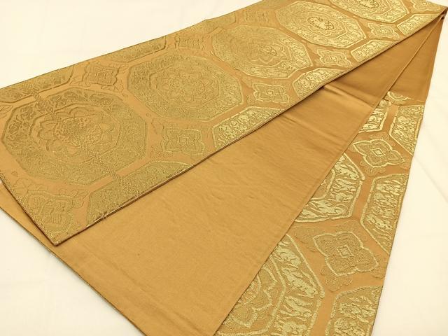 平和屋着物◎六通柄 京袋帯 狩猟文 金糸 正絹 逸品 BAAV2996hj