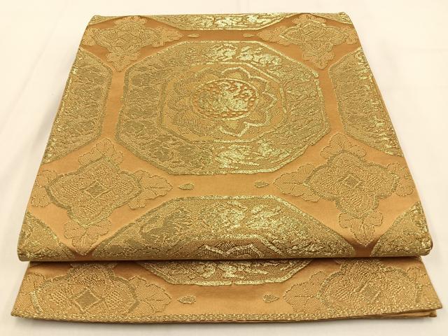 平和屋着物◎六通柄 京袋帯 狩猟文 金糸 正絹 逸品 BAAV2996hj