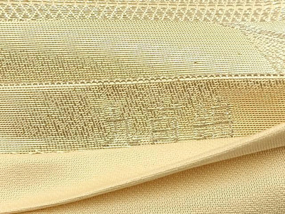 平和屋着物◎六通柄袋帯 唐織 扇面花文 九百錦 プラチナ摺箔 二重織 正絹 逸品 未使用 BAAV2998hj