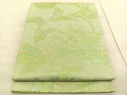 平和屋着物◎六通柄　京袋帯　更紗花唐草文　金糸　正絹　逸品　BAAV3031hv