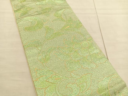 平和屋着物◎六通柄　京袋帯　更紗花唐草文　金糸　正絹　逸品　BAAV3031hv