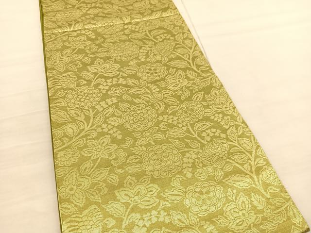 平和屋着物◎西陣　六通柄袋帯　更紗　金糸　正絹　逸品　BAAV3032hv