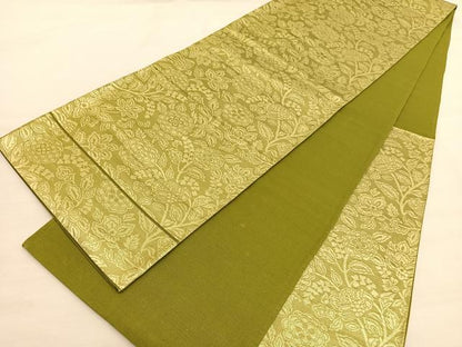 平和屋着物◎西陣　六通柄袋帯　更紗　金糸　正絹　逸品　BAAV3032hv