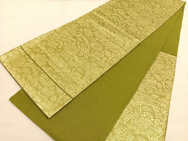 平和屋着物◎西陣　六通柄袋帯　更紗　金糸　正絹　逸品　BAAV3032hv