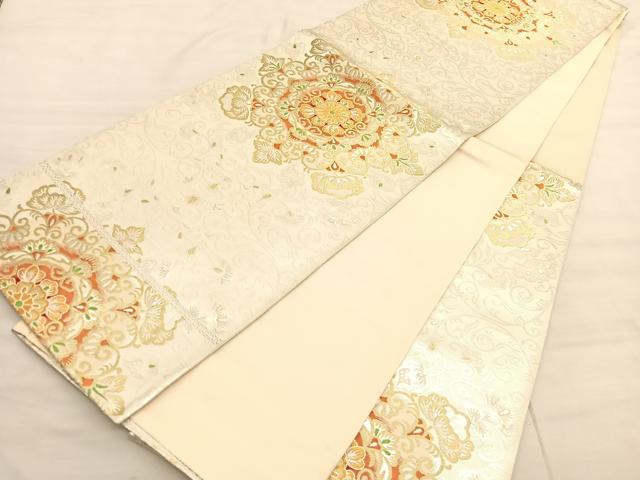 平和屋着物◎六通柄袋帯 唐織 宝相華 金銀糸 やまとオリジナル 正絹 逸品 BAAV3053hv