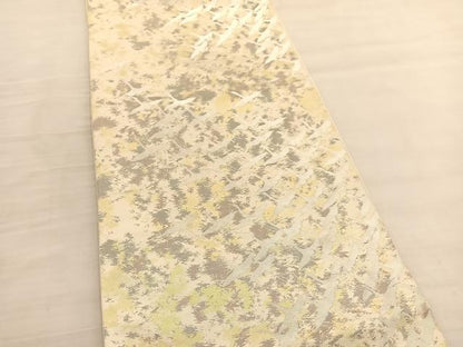 平和屋着物◎六通柄袋帯　飛鶴文　金銀糸　正絹　逸品　BAAV3071hv