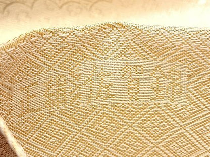 平和屋着物◎佐賀錦　全通柄袋帯　瑞雲　金糸　正絹　逸品　BAAV3194hv