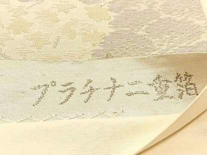 平和屋着物◎六通柄袋帯　京名所　プラチナ二重箔　正絹　逸品　BAAV3268hv