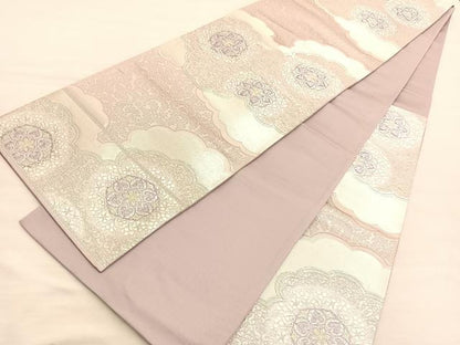 平和屋着物◎六通柄袋帯　唐織　雲取り宝相華　金銀糸　正絹　逸品　BAAV3293hv