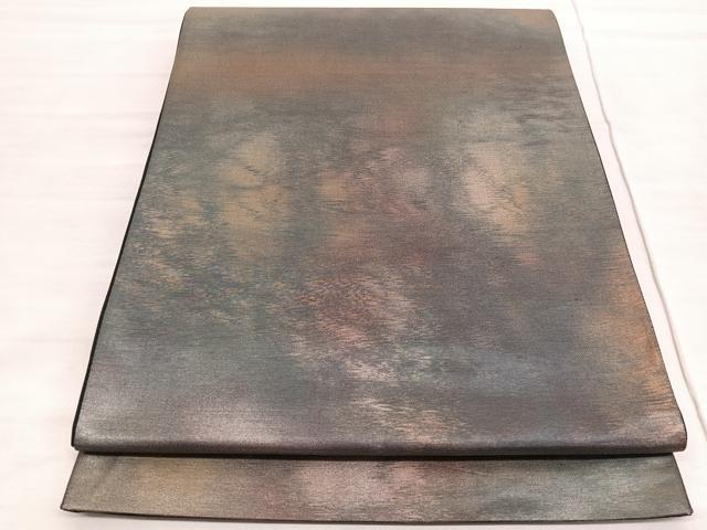 平和屋着物◎西陣　六通柄袋帯　霞文　金糸　引箔　正絹　逸品　BAAV3302hv