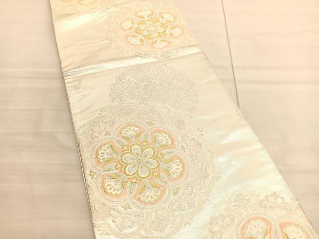 平和屋着物◎六通柄　京袋帯　唐織　宝相華　金銀糸　正絹　逸品　BAAV3310hv
