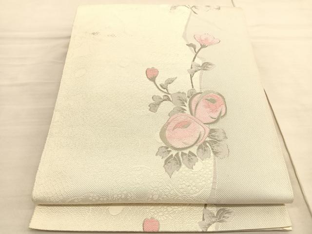 平和屋着物◎六通柄袋帯　唐織　万寿菊　金銀糸　正絹　逸品　BAAV3332hv