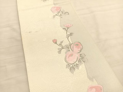 平和屋着物◎六通柄袋帯　唐織　万寿菊　金銀糸　正絹　逸品　BAAV3332hv