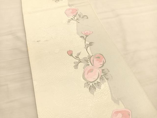 平和屋着物◎六通柄袋帯　唐織　万寿菊　金銀糸　正絹　逸品　BAAV3332hv