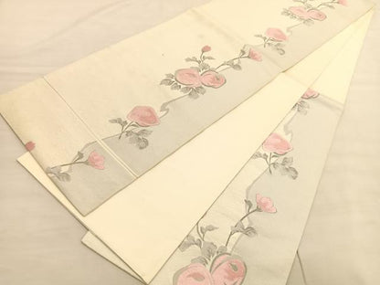 平和屋着物◎六通柄袋帯　唐織　万寿菊　金銀糸　正絹　逸品　BAAV3332hv