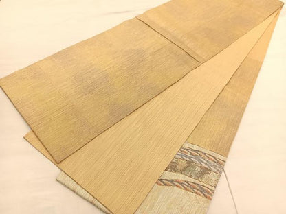 平和屋着物◎太鼓柄袋帯　青海波　金糸　正絹　逸品　BAAV3334hv