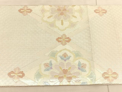 平和屋着物◎佐賀錦　太鼓柄袋帯　松皮菱花文　金銀糸　正絹　逸品　BAAV3361hv