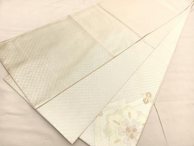 平和屋着物◎佐賀錦　太鼓柄袋帯　松皮菱花文　金銀糸　正絹　逸品　BAAV3361hv