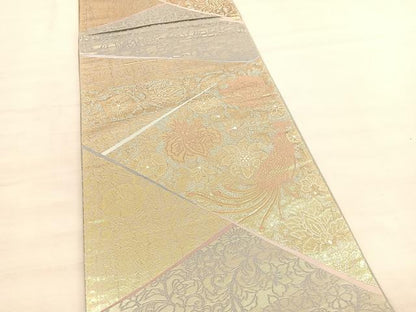 平和屋着物◎西陣 六通柄袋帯 鳳凰更紗花文 金糸 正絹 逸品 BAAV3389hv