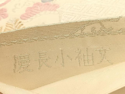 平和屋着物◎六通柄袋帯 唐織 慶長小袖文 金銀糸 正絹 逸品 BAAV3401hv