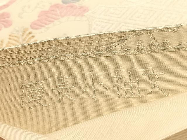 平和屋着物◎六通柄袋帯 唐織 慶長小袖文 金銀糸 正絹 逸品 BAAV3401hv