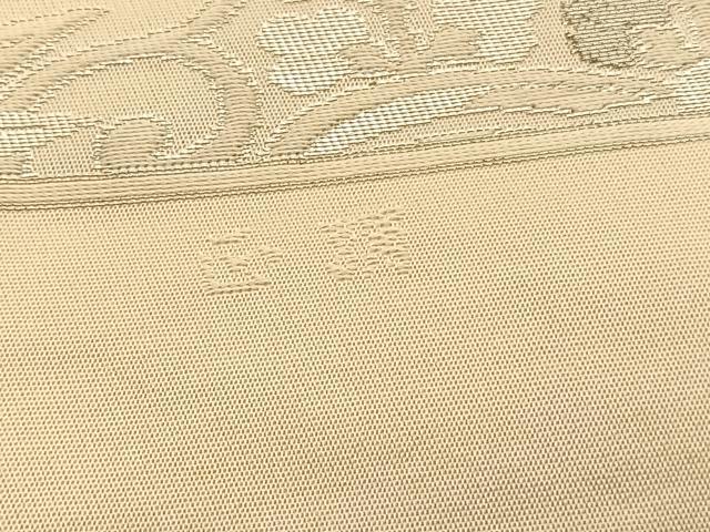 平和屋着物◎六通柄袋帯　菱天井花文　白鳥錦　銀糸　正絹　逸品　BAAV3458hv