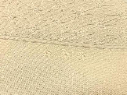 平和屋着物◎六通柄袋帯　菱天井花文　白鳥錦　銀糸　正絹　逸品　BAAV3458hv