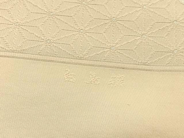 平和屋着物◎六通柄袋帯　菱天井花文　白鳥錦　銀糸　正絹　逸品　BAAV3458hv