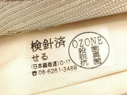 平和屋着物◎六通柄袋帯　唐織　孔雀花蝶文　金銀糸　正絹　逸品　BAAV3470hv