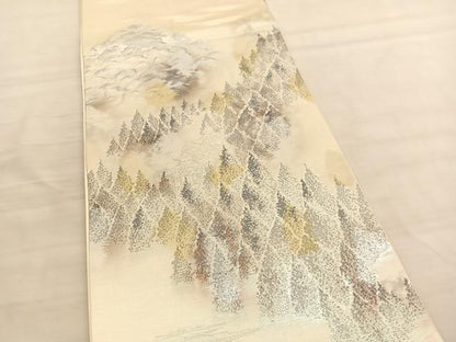 平和屋着物◎六通柄袋帯 高山寺 金銀糸 正絹 逸品 BAAV3480hv