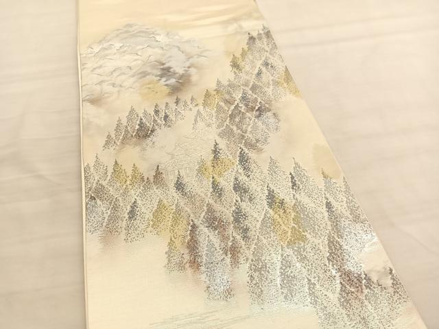 平和屋着物◎六通柄袋帯 高山寺 金銀糸 正絹 逸品 BAAV3480hv