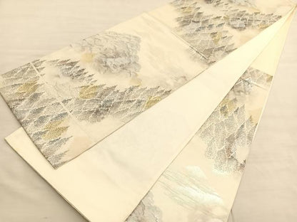 平和屋着物◎六通柄袋帯 高山寺 金銀糸 正絹 逸品 BAAV3480hv